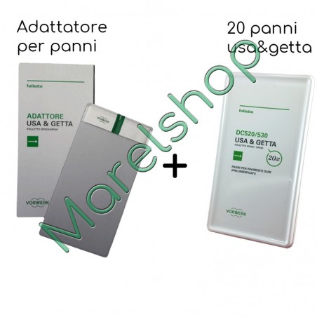 Adattatore + 20 panni usa e getta SP520/530